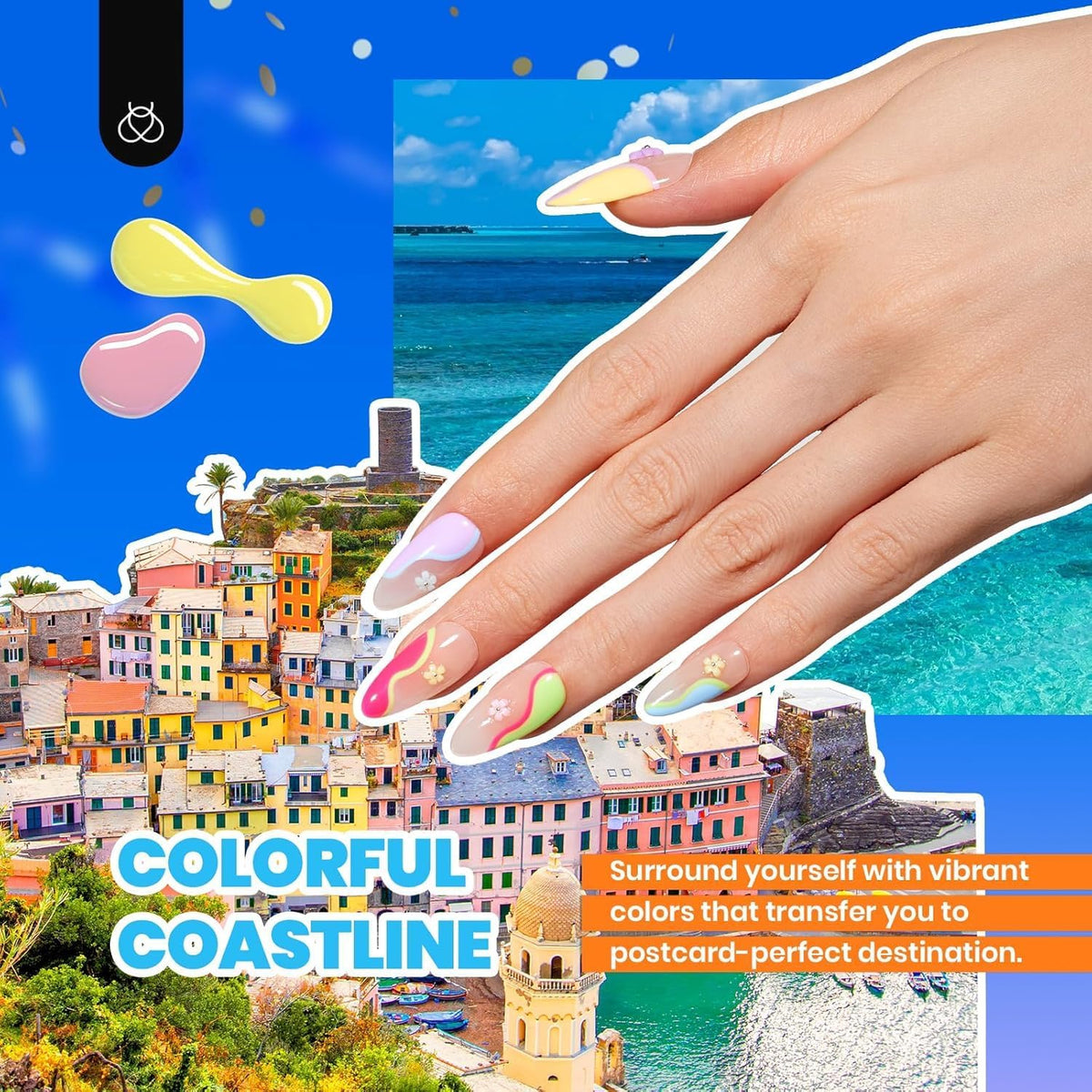 Beetles Gel Nail Polish Kit with U V Light - 80Pcs 55 Colors Gel Nail Kit