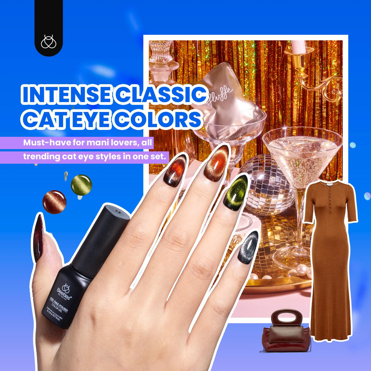 Beetles Gel Nail Polish Kit with U V Light - 80Pcs 55 Colors Gel Nail Kit