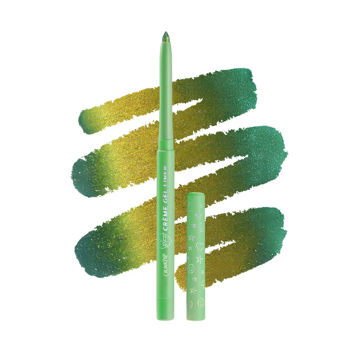 ColourPop Crème Gel Waterproof Chrome Eyeliner - 18HR Wear, Ultra-Pigmented Eyeliner Pencil with Matte & Metallic Finishes - Smudge-Proof, Vegan & Cruelty-Free - Power Trip (0.01 oz)