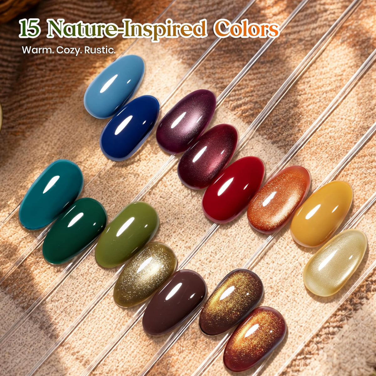 Beetles Gel Nail Polish Set, 63 PCS 55 Colors Gel Polish Kit with Base Coat