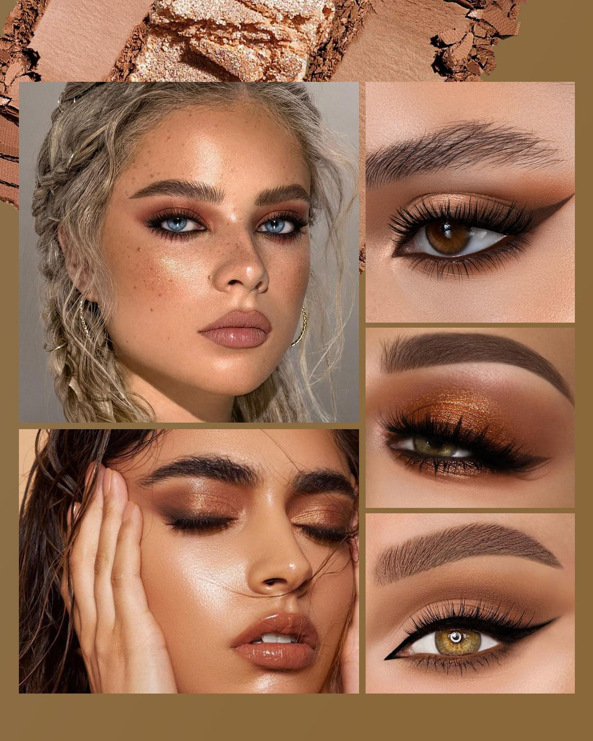 MAKI YIKA Black Red Eyeshadows Dark Red Black Grey Eye Shadows Palette