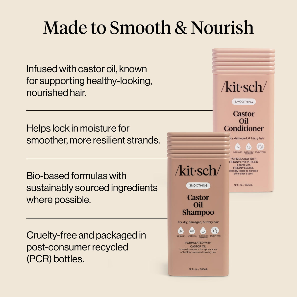 Kitsch Rosemary & Biotin Shampoo and Conditioner Set – Made in USA