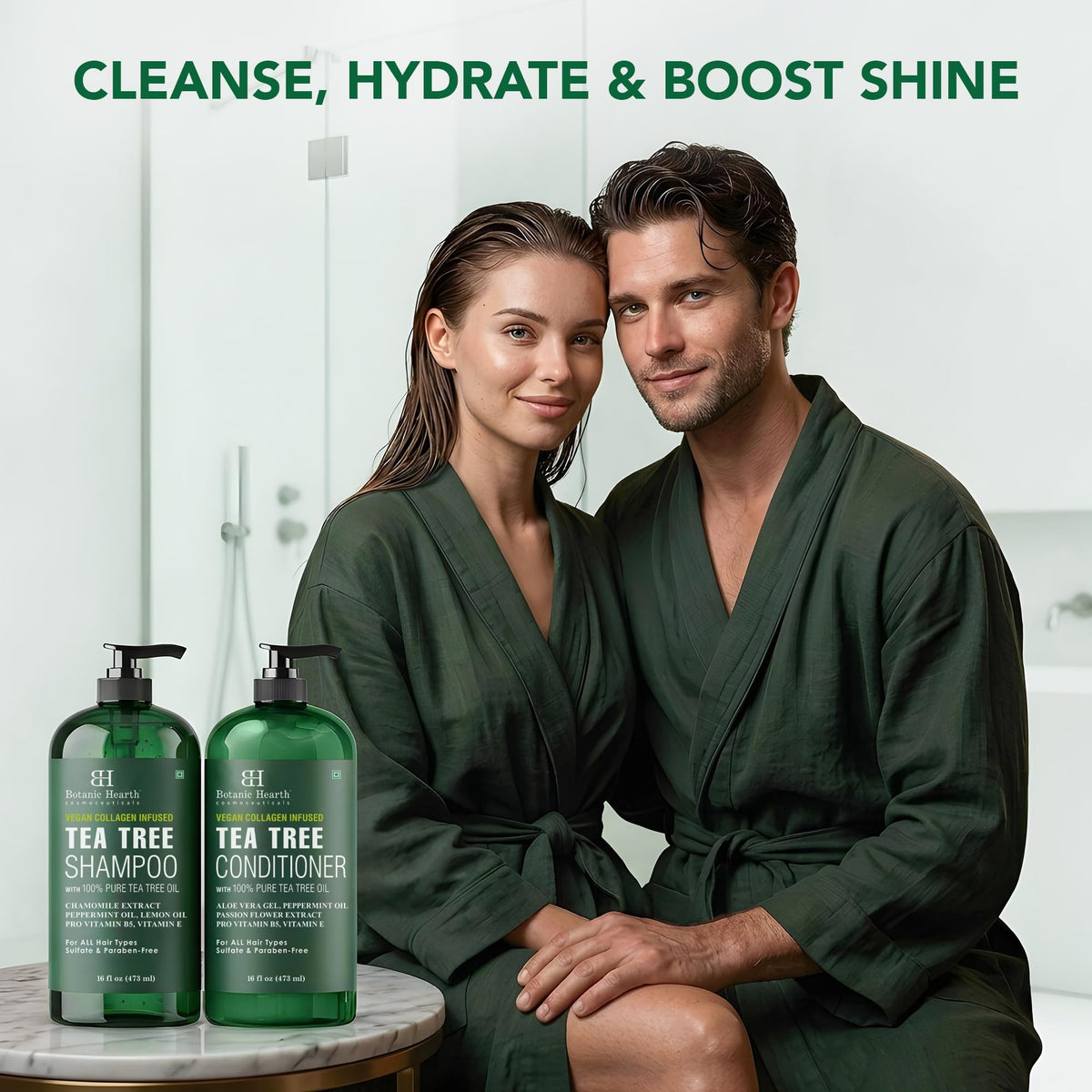 Botanic Hearth Tea Tree Shampoo And Conditioner Set - 16 Fl oz Each