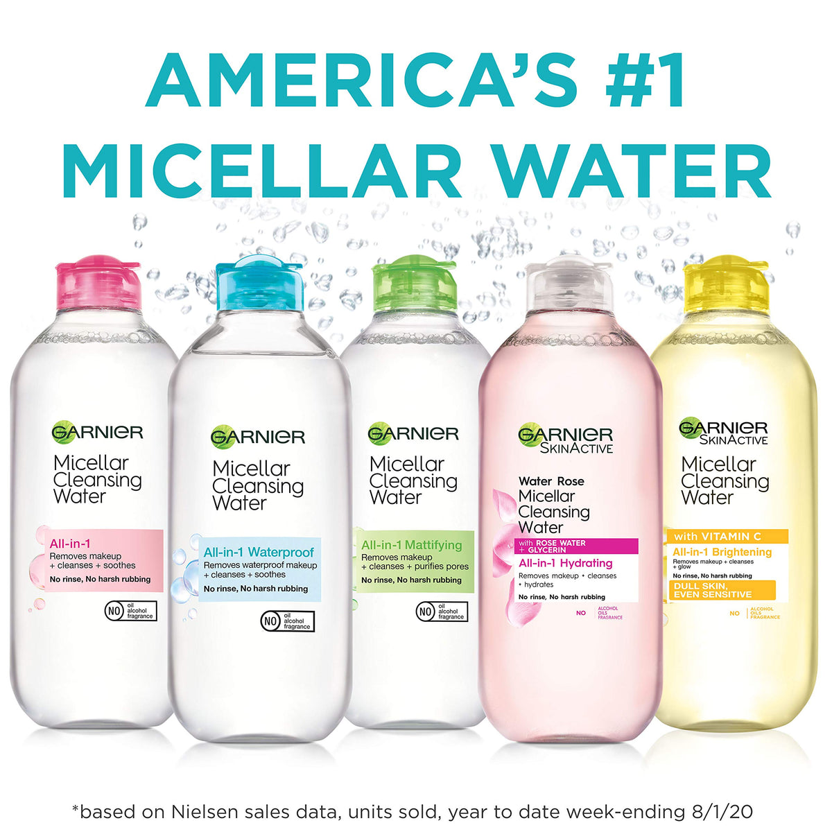 Garnier SkinActive Micellar Water For Waterproof Makeup, Facial Cleanser & Makeup Remover, 13.5 Fl Oz (400mL), 1 Count (Packaging May Vary)