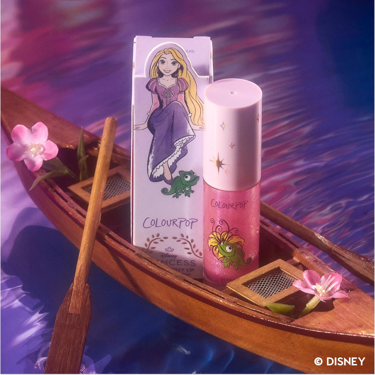 ColourPop x Disney Princess Ultra Glossy Lip Gloss - High-Shine, Non-Sticky & Hydrating Lip Gloss - Infused with Hyaluronic Acid, Kakadu Plum & Cherry - Rosy Pink, Mademoiselle Belle (0.24 Fl oz)