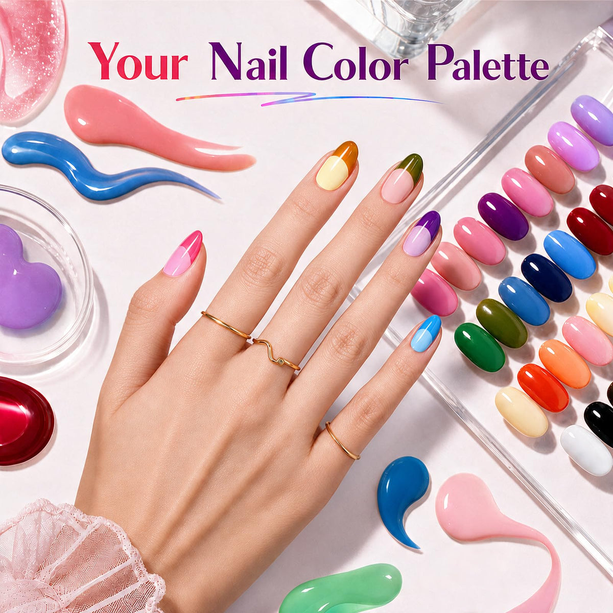 Beetles Gel Nail Polish Kit with U V Light - 80Pcs 55 Colors Gel Nail Kit