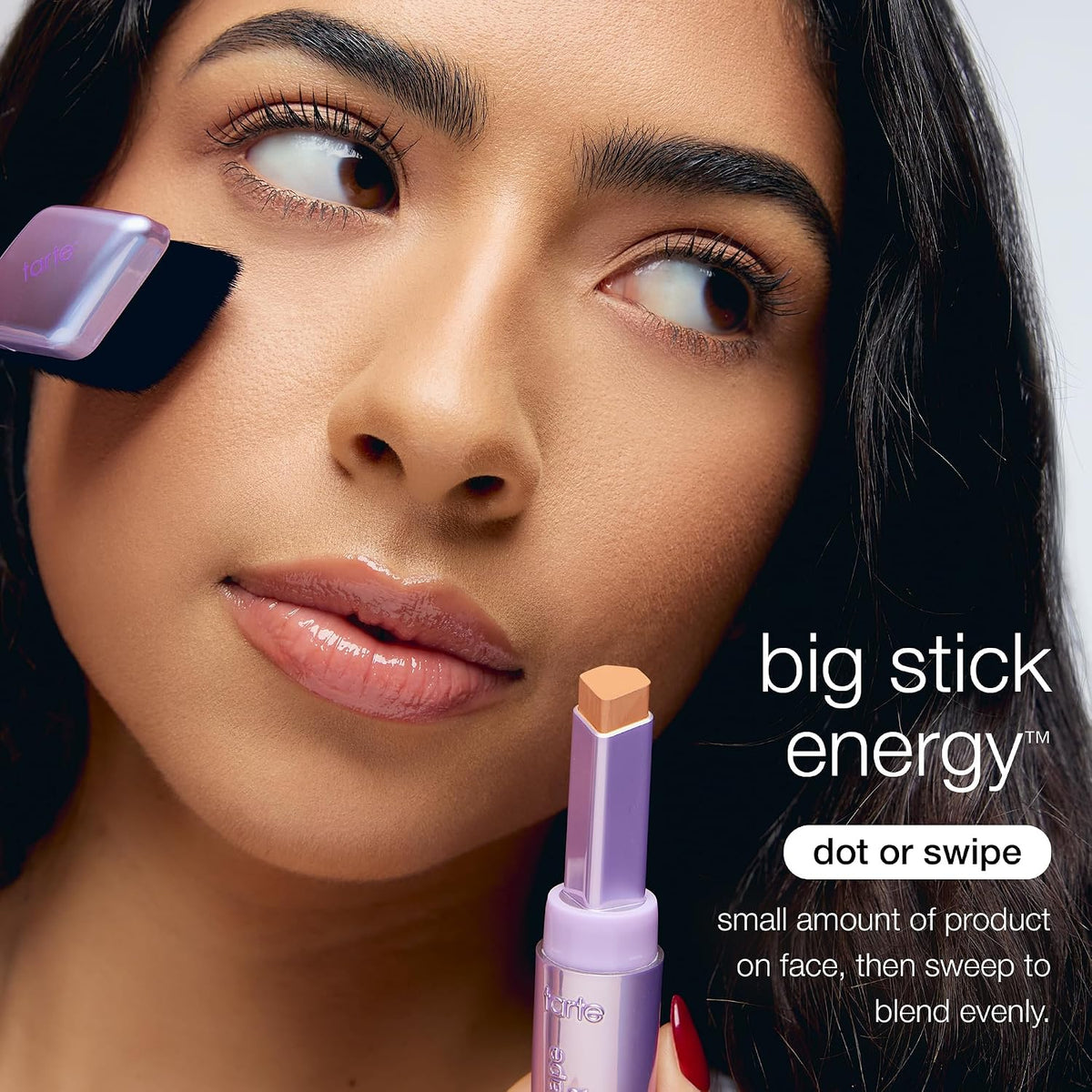tarte shape tape blur concealer stick brush – Seamless Effortless Application for Concealer to Cover Dark Circles & Discoloration with Blendable Spot Coverage for Makeup, Vegan & Cruelty-Free