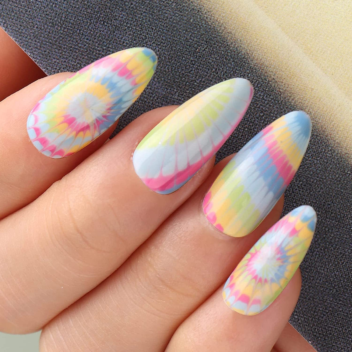 BTArtbox Half Cover Clear Fake Nails with Case, Long Square, 500 Pcs