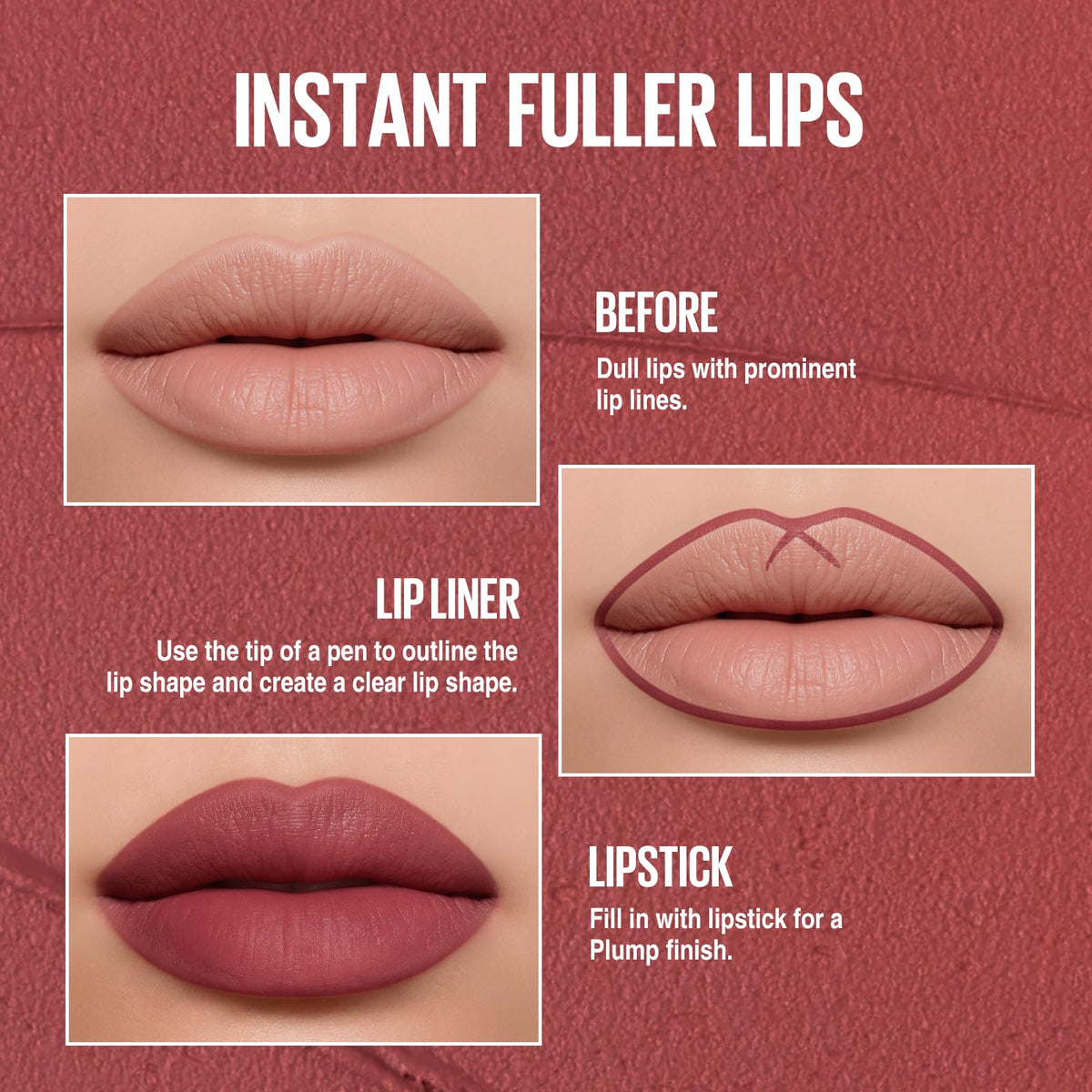 12Pcs Matte Liquid Lipstick and Lip Liner Set, Lip Makeup Combo (Set A)
