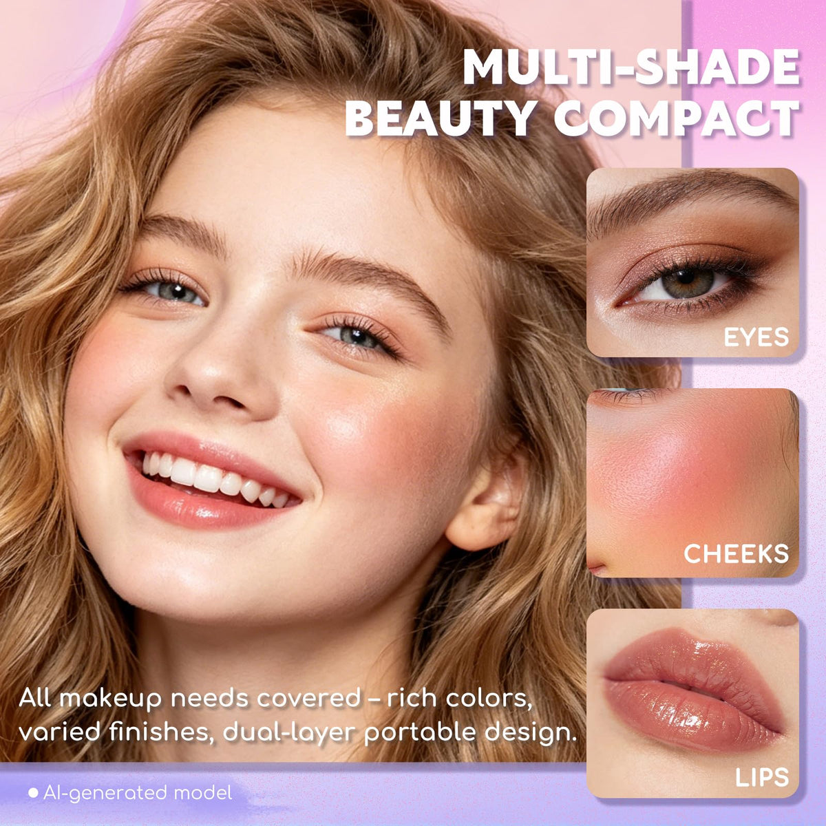 Color Nymph Makeup Kit for Teens Girls Beginners Travel Make up Set Green