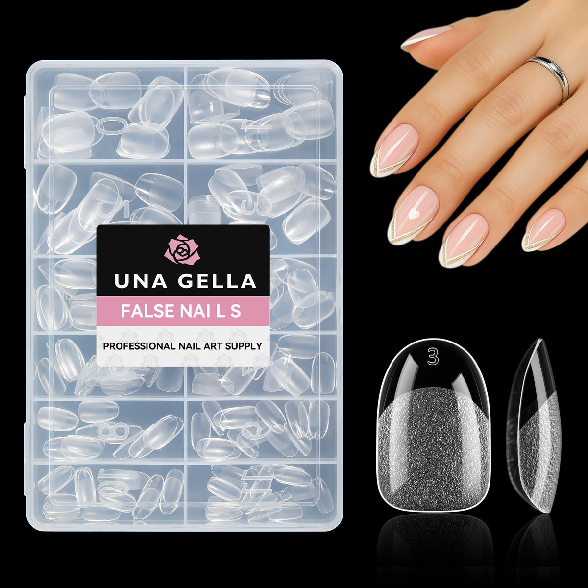 UNA GELLA Solid Nail Glue Super Strong for Press On Nails & Nail Tips 15g