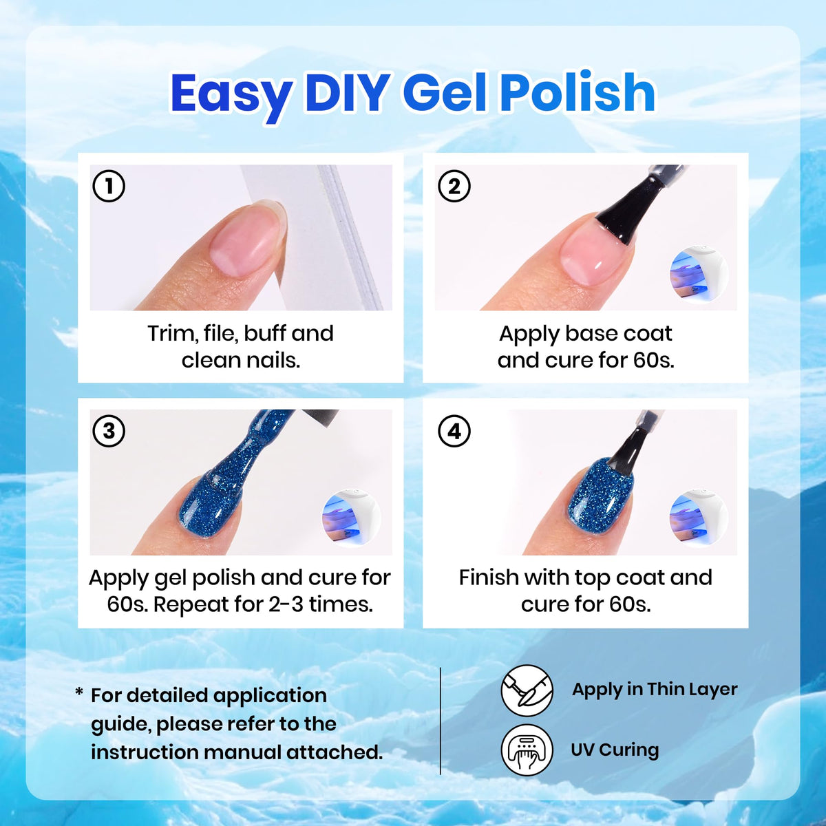 beetles Gel Polish Whispers of Love Jelly Gel Nail Polish Set, 6 Colors