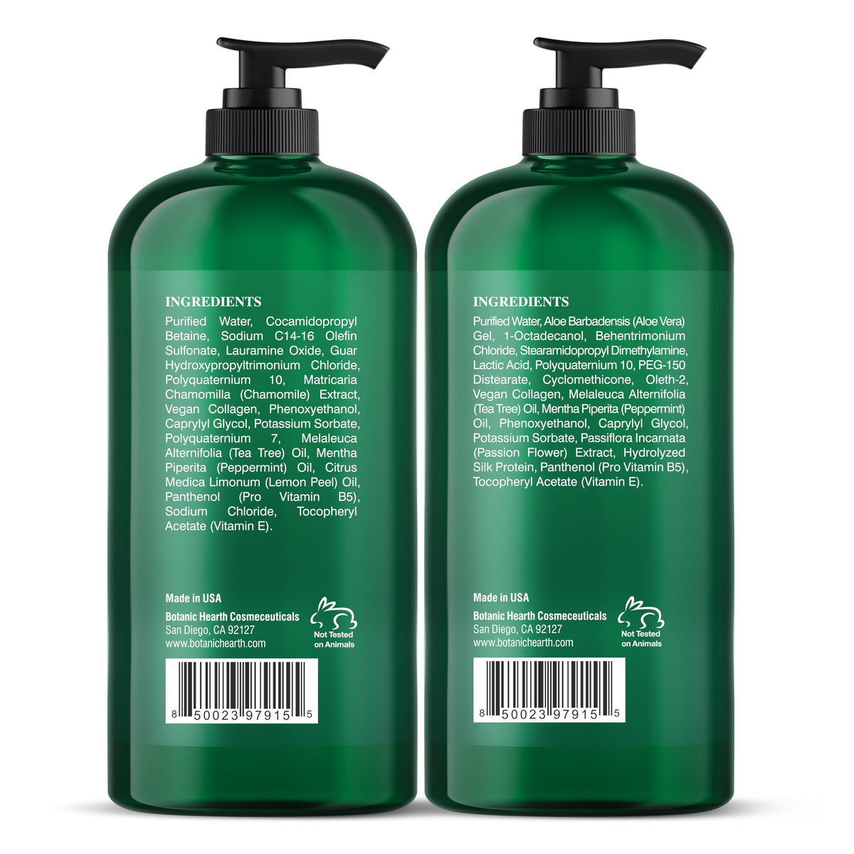 Botanic Hearth Tea Tree Shampoo And Conditioner Set - 16 Fl oz Each
