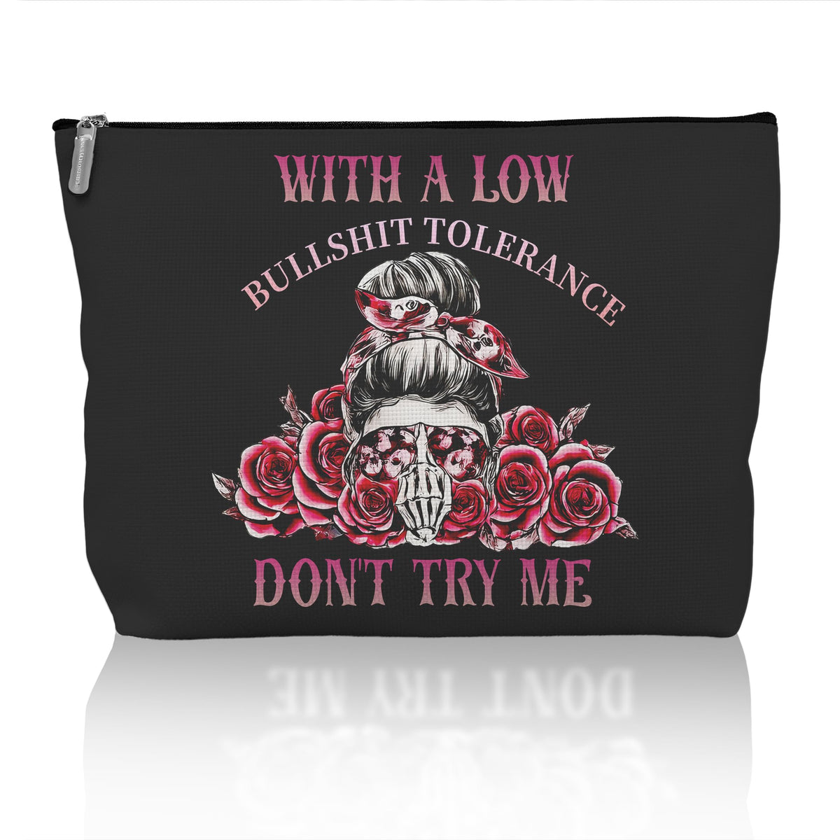 Retro Pinup Makeup Bag for Women, Vintage Pop Art Cosmetic Pouch, Sassy Funny Gifts for Girls, Bold Sarcastic Toiletry Bag, Unique Present
