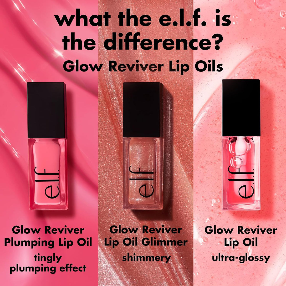 e.l.f. Glow Reviver Lip Oil Glimmer, Candy Coded