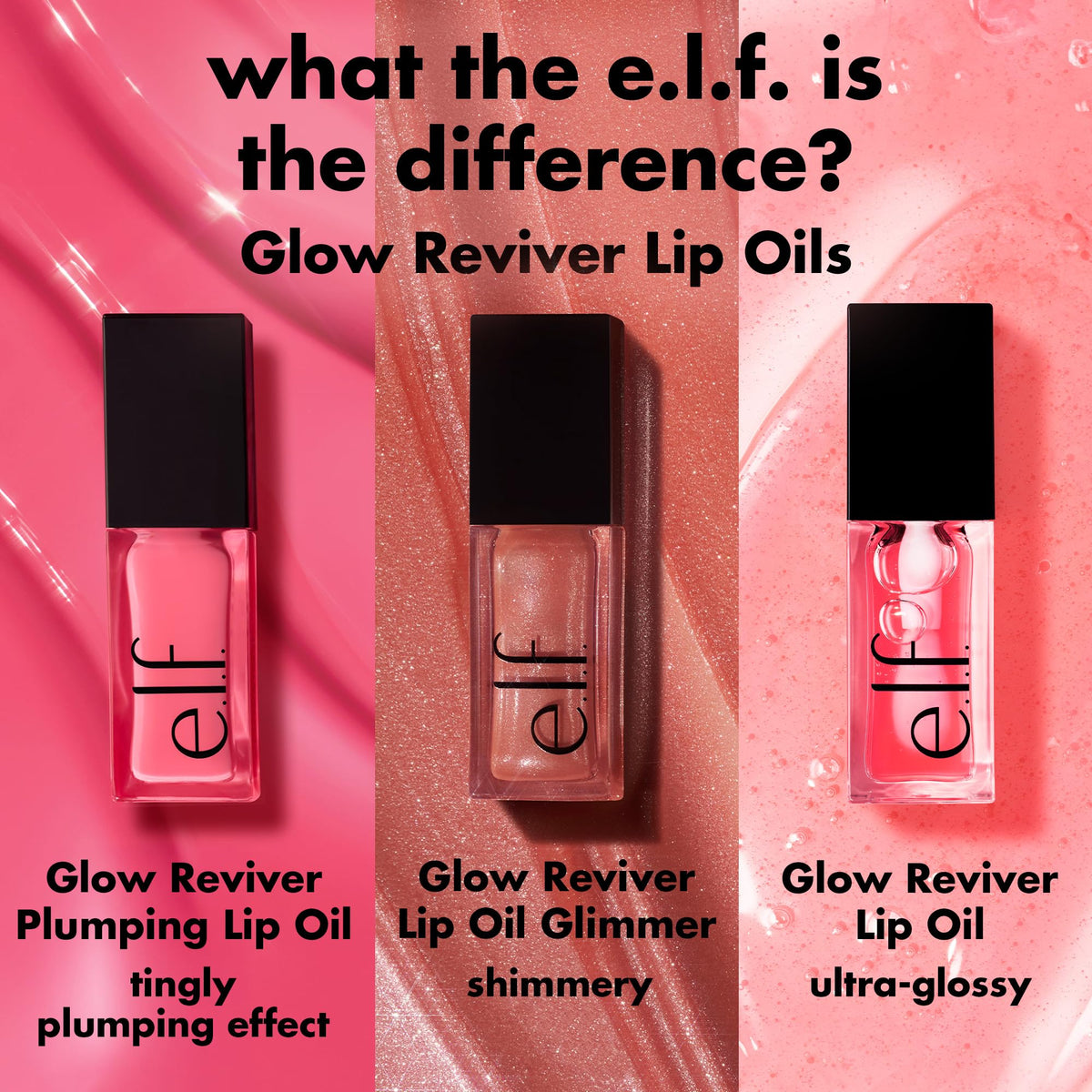 e.l.f. Glow Reviver Lip Oil Glimmer, Candy Coded