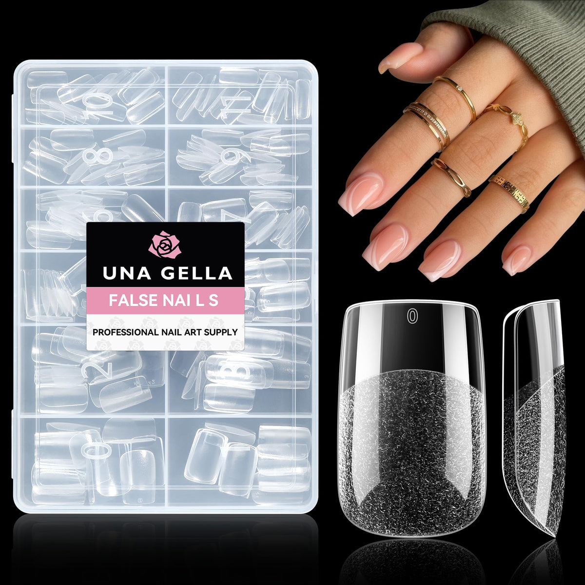 UNA GELLA Solid Nail Glue Super Strong for Press On Nails & Nail Tips 15g