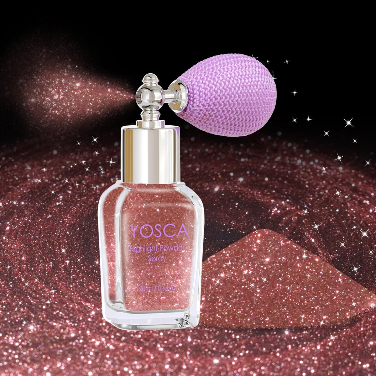 Yosca Body Glitter Spray, 30ML Holographic Body Shimmer Powder Hair Spray