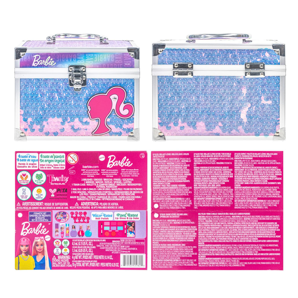 Hello Kitty Train Case Beauty Set with Washable Makeup, Ages 3+