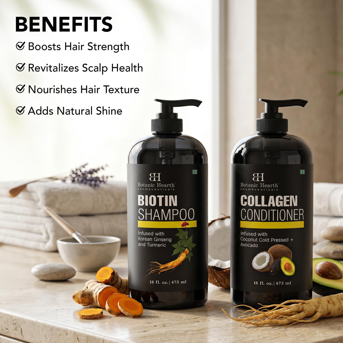 Botanic Hearth Tea Tree Shampoo And Conditioner Set - 16 Fl oz Each