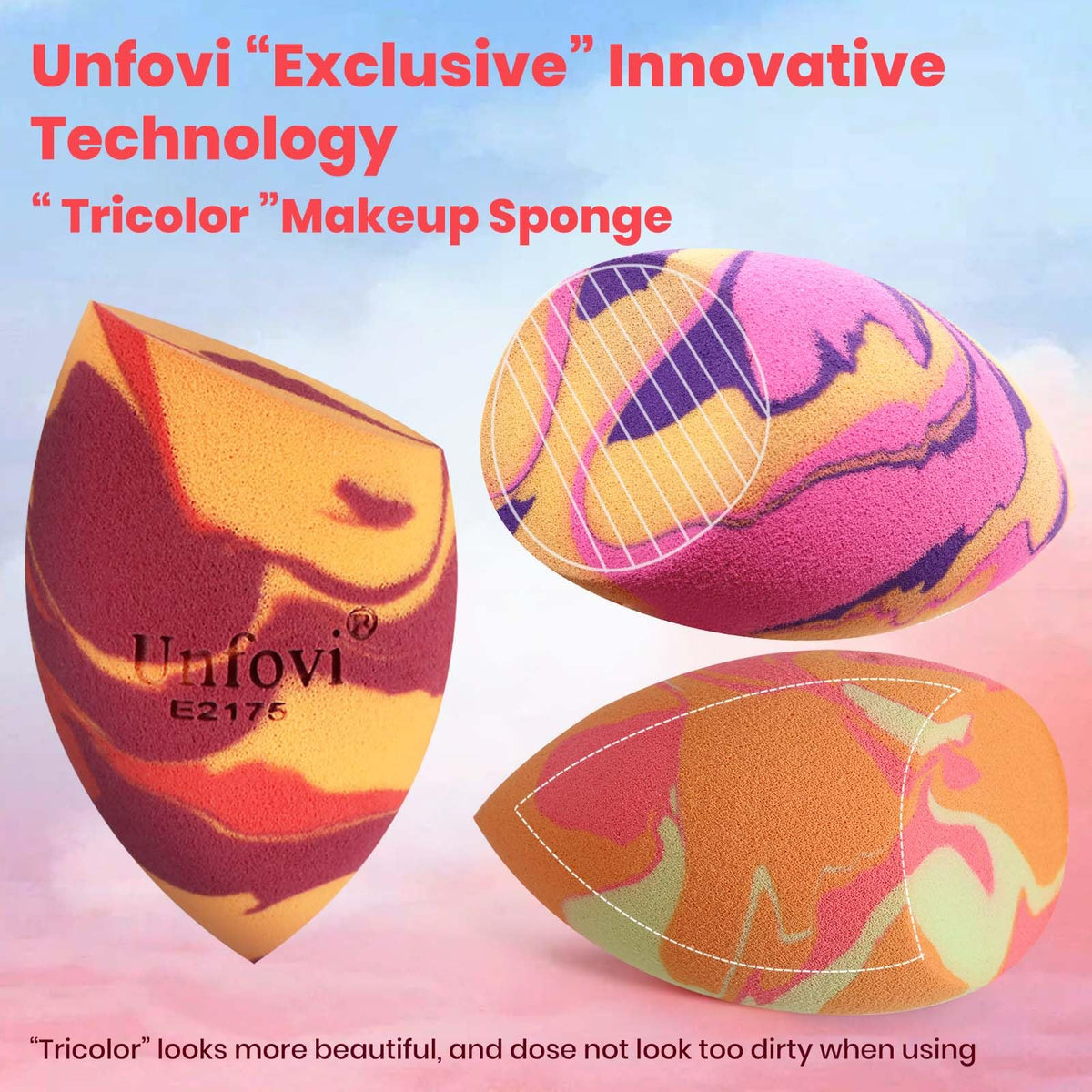 7-Pack Makeup Sponges Set, Cosmetic Sponge for Foundation & Concealer, Latex-Free Reusable Beauty Face Blender, Soft Makeup Blenders for Liquid, Cream, Powder Wet/Dry Application (Multi)