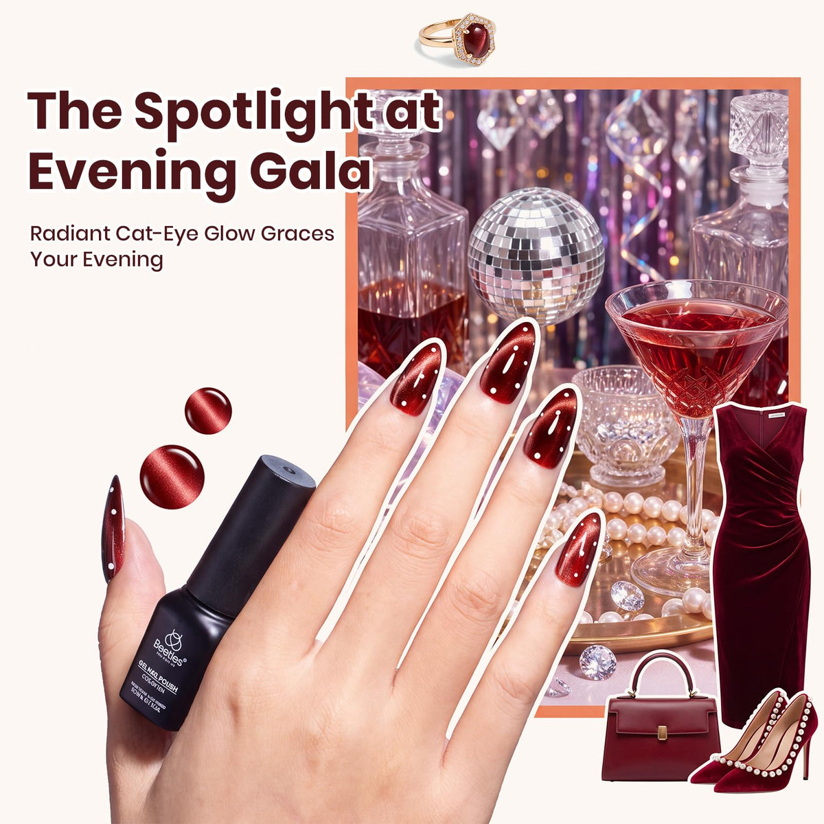 Beetles Fall Gel Nail Polish Set, 23Pcs Brown Burgundy Red Nude Pink