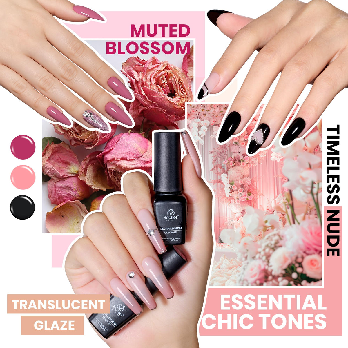 Beetles Fall Gel Nail Polish Set, 20 Colors Orange Yellow Brown