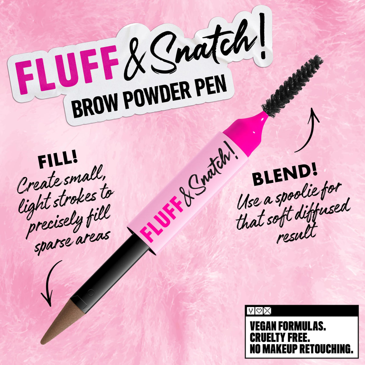 NYX PROFESSIONAL MAKEUP Fluff & Snatch Brow Powder Pen, Cream To Powder Eyebrow Pen For Soft, Defined Brows, Smudge and Transfer-Resistant Formula - Espresso