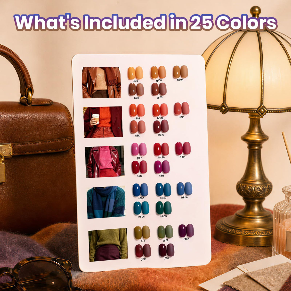 Beetles Gel Nail Polish Set, 63 PCS 55 Colors Gel Polish Kit with Base Coat