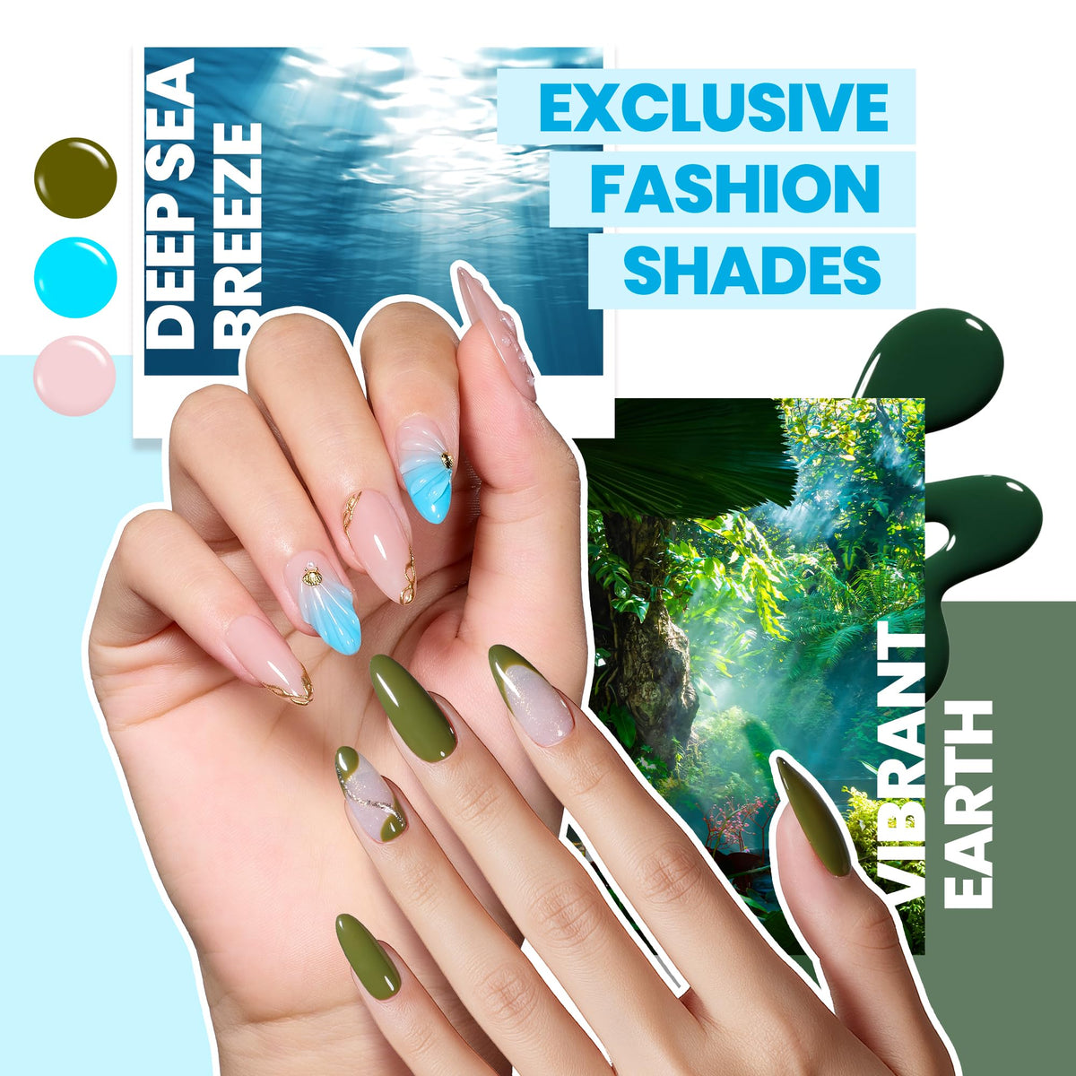 Beetles Fall Gel Nail Polish Set, 20 Colors Orange Yellow Brown
