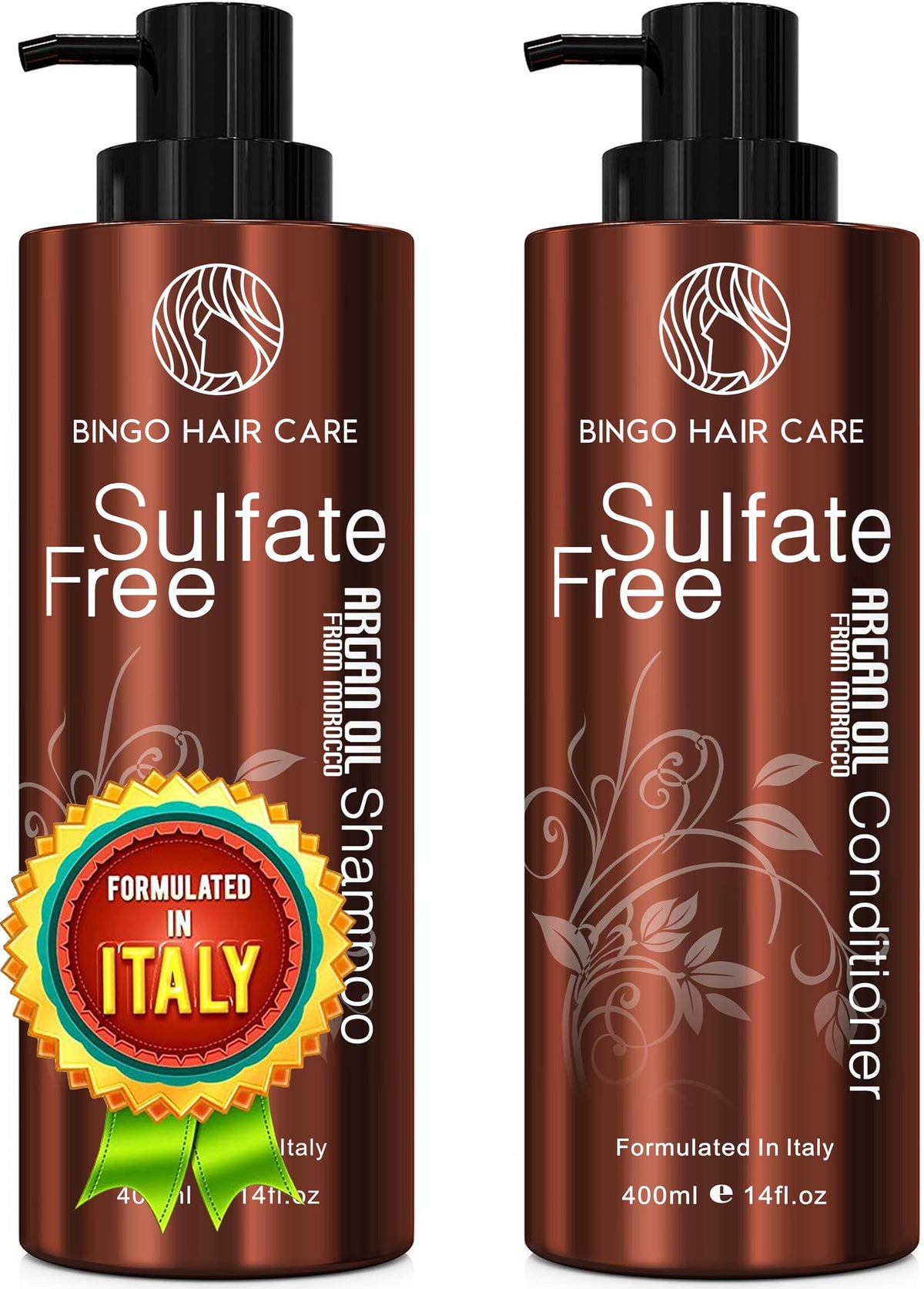 Curly Shampoo and Conditioner Set - Sulfate Free Moisturizing Formula - Deep Treatment for Curly and Permed Hair Women and Men - 14 Fl Oz (Set of 2)