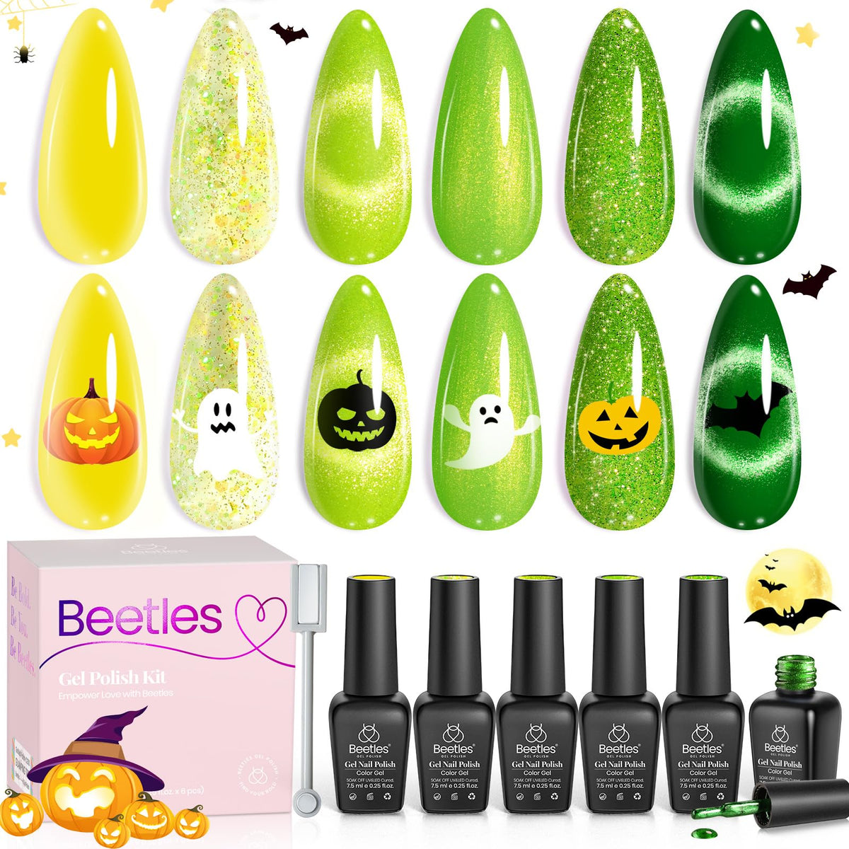 beetles Gel Polish Whispers of Love Jelly Gel Nail Polish Set, 6 Colors