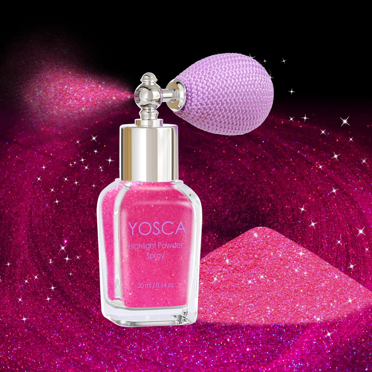 Yosca Body Glitter Spray, 30ML Holographic Body Shimmer Powder Hair Spray