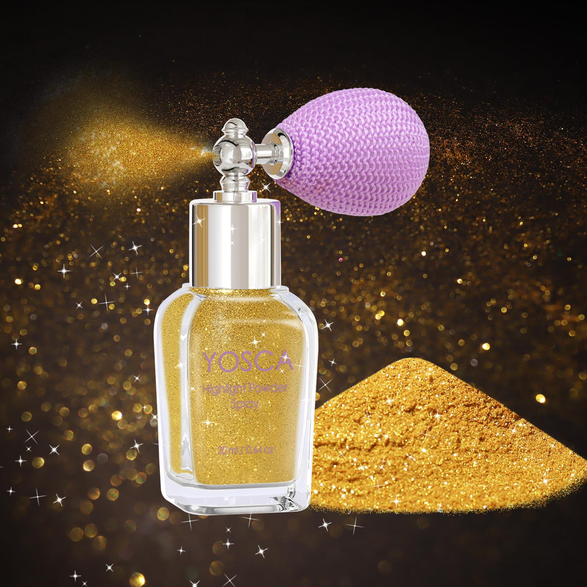 Yosca Body Glitter Spray, 30ML Holographic Body Shimmer Powder Hair Spray