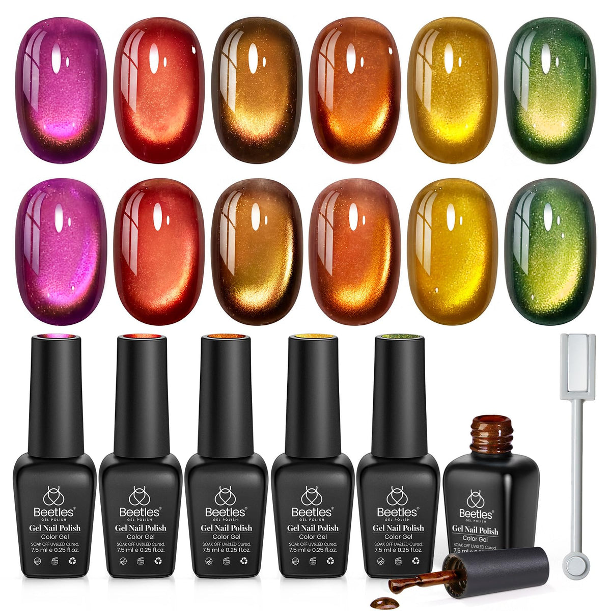 beetles Gel Polish Whispers of Love Jelly Gel Nail Polish Set, 6 Colors