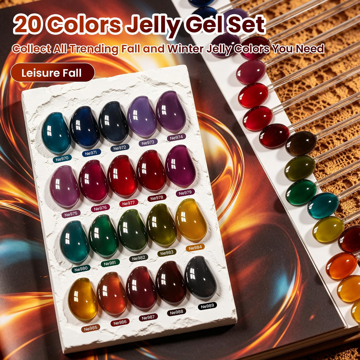 Beetles Cat Eye Gel Nail Polish Set, 36 Colors Magnetic Fall Gel Polish Kit