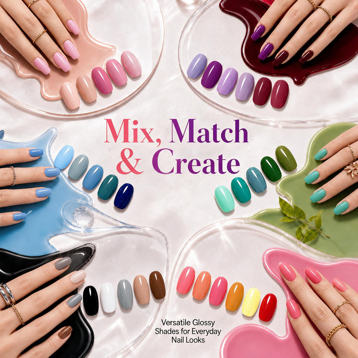Beetles Fall Gel Polish Set, Fingertip Palette Collection, 32 Colors