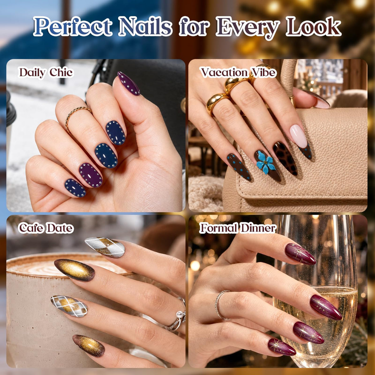 Beetles Gel Nail Polish Set, 63 PCS 55 Colors Gel Polish Kit with Base Coat