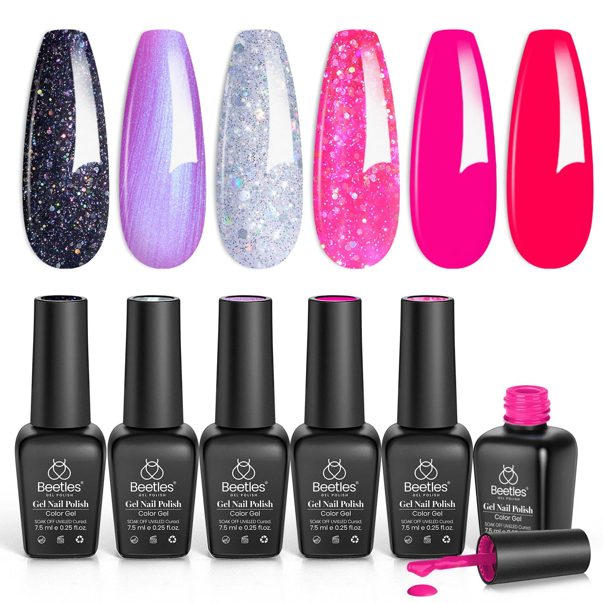 beetles Gel Polish Whispers of Love Jelly Gel Nail Polish Set, 6 Colors