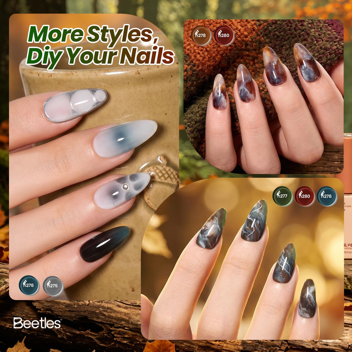 beetles Gel Polish Whispers of Love Jelly Gel Nail Polish Set, 6 Colors