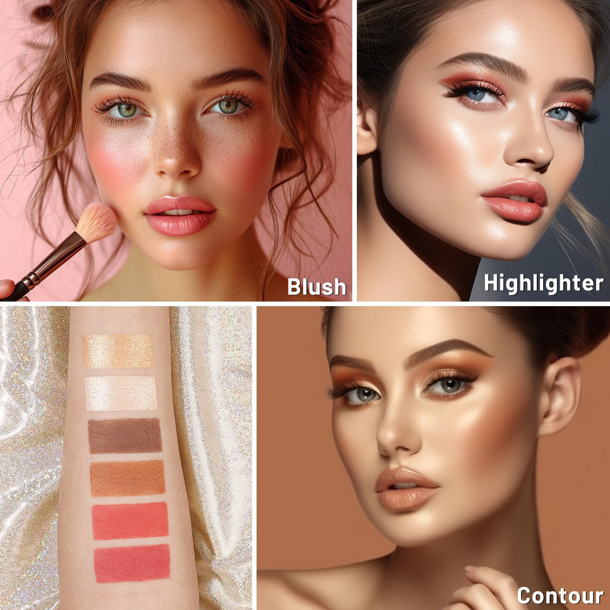 UCANBE 86 Colors Nude Eyeshadow Palette with 15pcs Makeup Brushes Set, Matte Glitter Long Lasting Highly Pigmented Waterproof Colorful Eye Shadow Contour Blush Powder Highlighter All in One