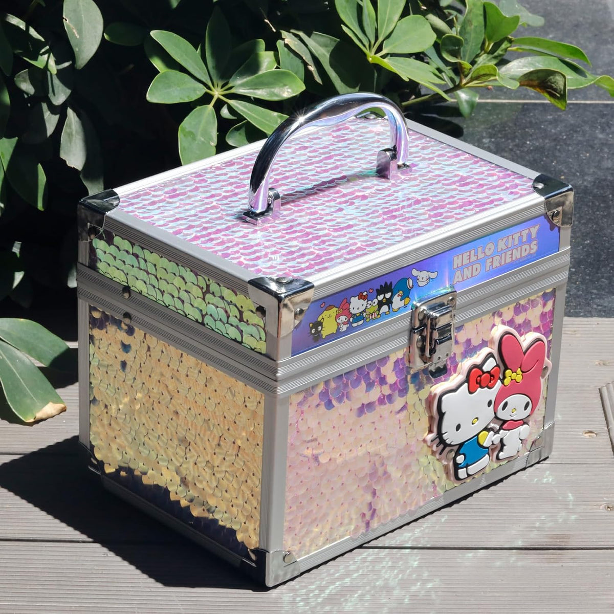 Hello Kitty Train Case Beauty Set with Washable Makeup, Ages 3+