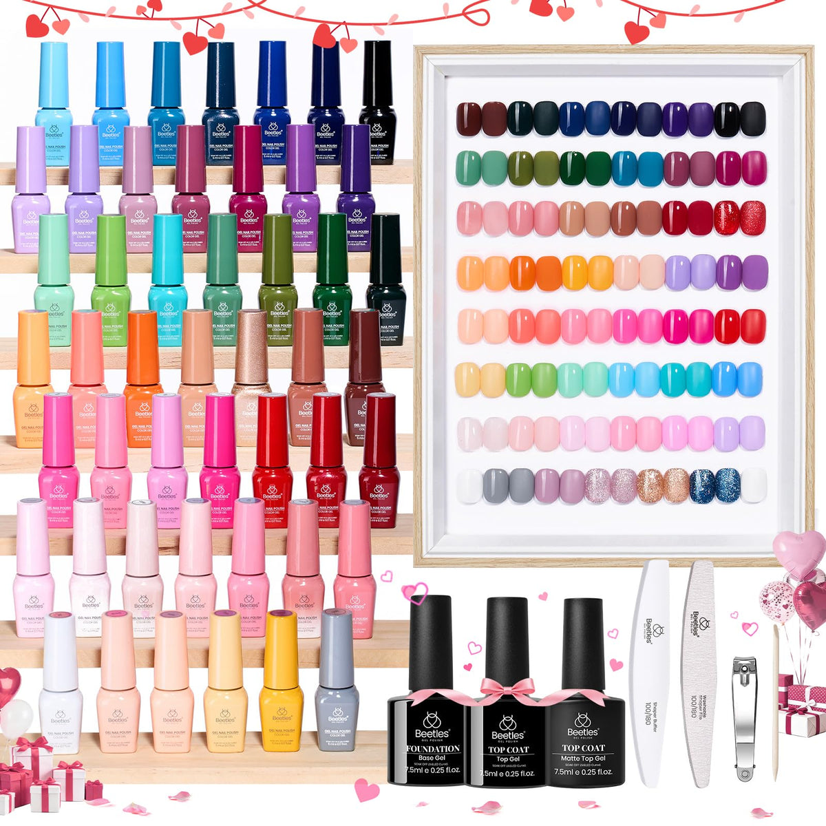 Beetles Fall Gel Nail Polish Set, 20 Colors Orange Yellow Brown