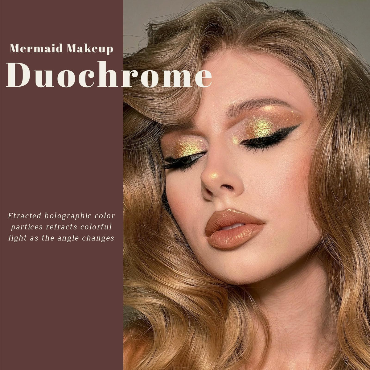 Noerrors Duochrome Plum Mauve Green Blue Glitter Eyeshadow Palette, Holographic Chameleon Rich Color Shimmer Metallic Eye Shadow, Color Shift Sparkle Iridescent Eye Brightener Fairy Makeup for Rave#02