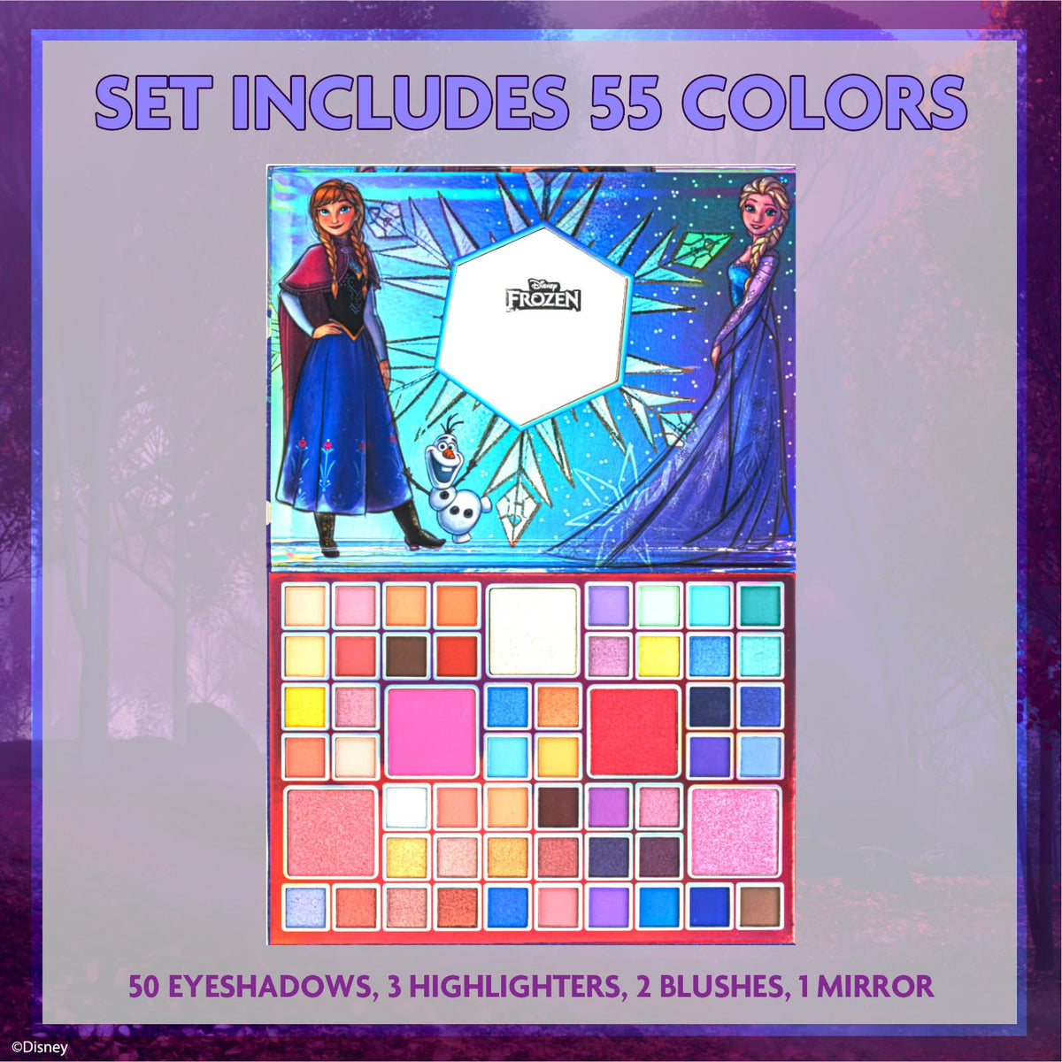 Alice in Wonderland 55-Well Face Palette, Eyeshadow, Ages 13+