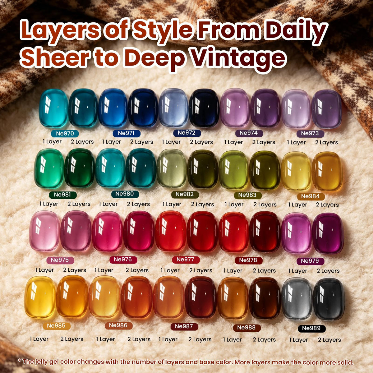 Beetles Cat Eye Gel Nail Polish Set, 36 Colors Magnetic Fall Gel Polish Kit