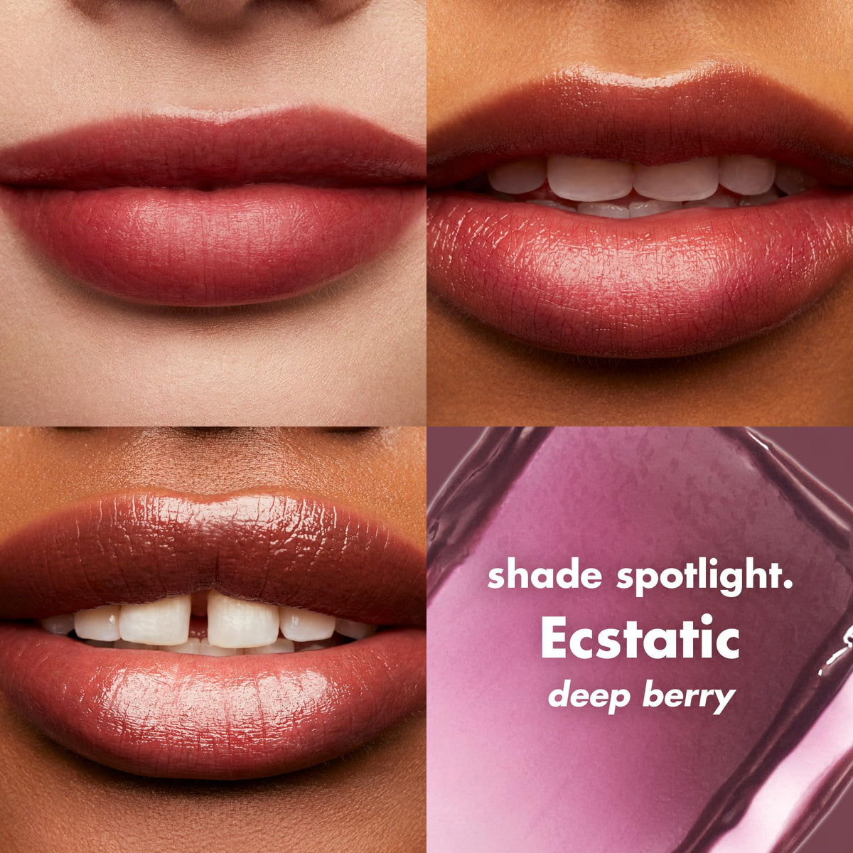 e.l.f. Hydrating Core Lip Shine with Shea Butter & Vitamin E, Tinted Lip Balm for A Smooth, Glossy Finish & Long-Lasting Moisture, Happy Dusty Rose