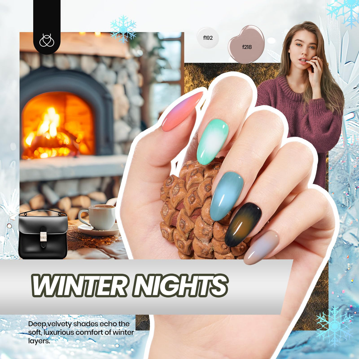 Beetles Gel Nail Polish Set, 63 PCS 55 Colors Gel Polish Kit with Base Coat