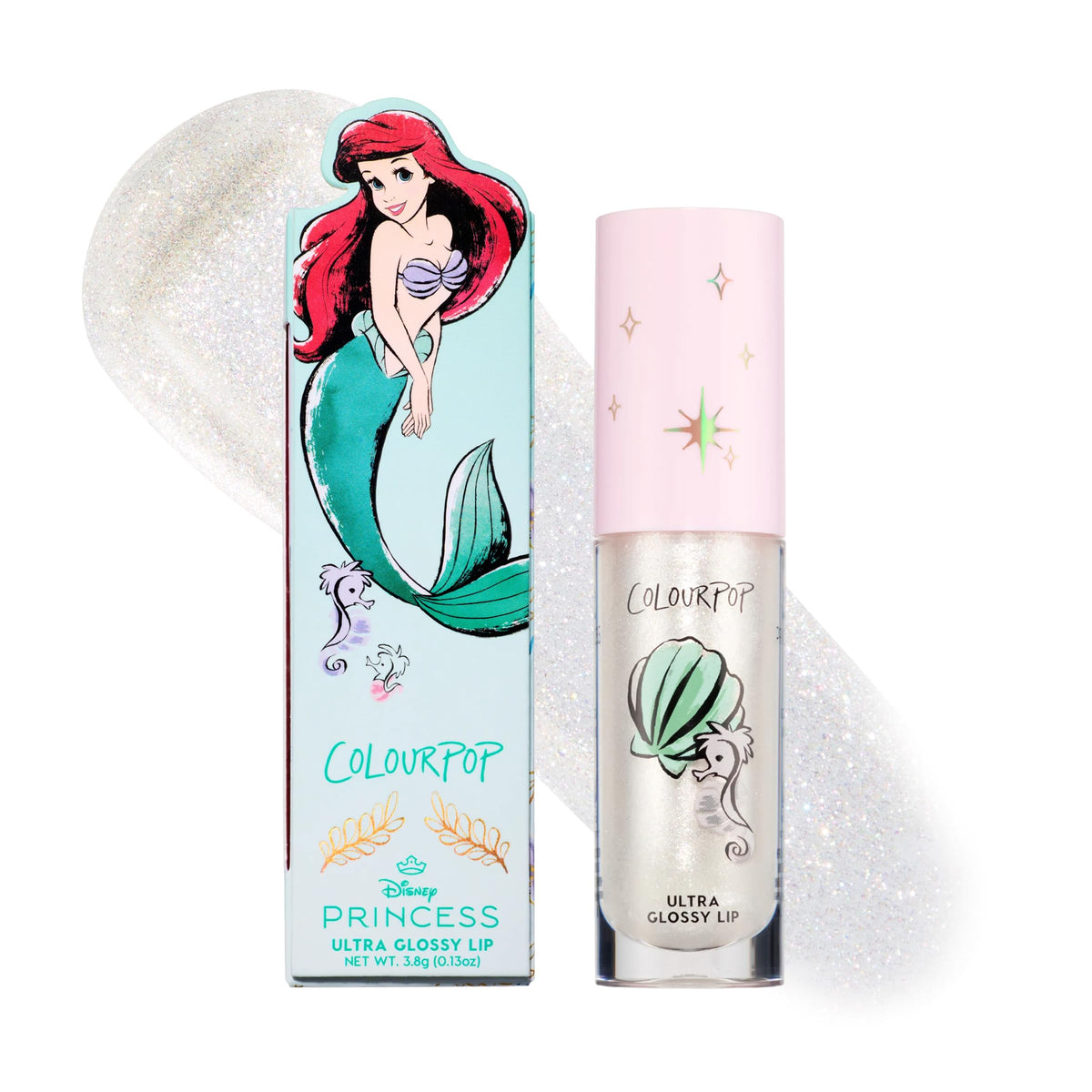 ColourPop x Disney Princess Ultra Glossy Lip Gloss - High-Shine, Non-Sticky & Hydrating Lip Gloss - Infused with Hyaluronic Acid, Kakadu Plum & Cherry - Rosy Pink, Mademoiselle Belle (0.24 Fl oz)