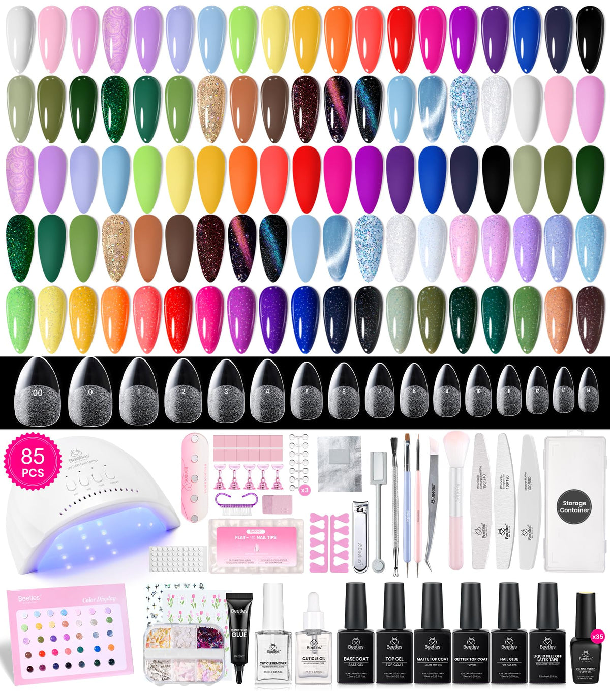 Beetles Fall Gel Polish Set, Fingertip Palette Collection, 32 Colors